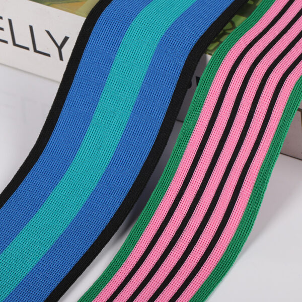 主图-04 7cm Intercolor Knitted Mesh Tape with Monofilament – Breathable Side Stripe for Sportswear & Casual Pants