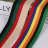 5–6cm Wide Tricolor Intercolor Stripe Knit Tape – Polyester Warp-Knitted Decorative Webbing for Casualwear