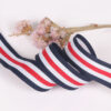 主图-05 Red-White-Blue Striped Polyester Webbing 1–4CM – 300D Densely Woven Flat Trim for Garment Side Stripes, Bags & DIY Accessories