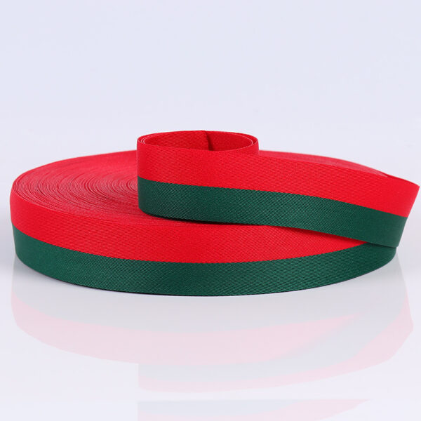 2.5cm Herringbone Webbing Tape – Two-Tone Polyester Fish Thread Trim for Bags, Shoes & DIY Sewing