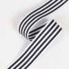 主图-05 Wholesale Black and White Stripe Polyester Webbing – High-Density Flat Grosgrain Trim for Clothing & Accessories