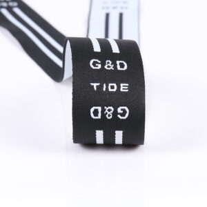 3cm GD Letter Jacquard Elastic Webbing – Nylon-Feel Trim for Waistbands & Pants Side Decoration