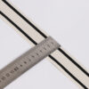 Black and White Striped Ribbed Jacquard Knit Tape – 4cm to 6cm Sport Style Side Trim for Casualwear