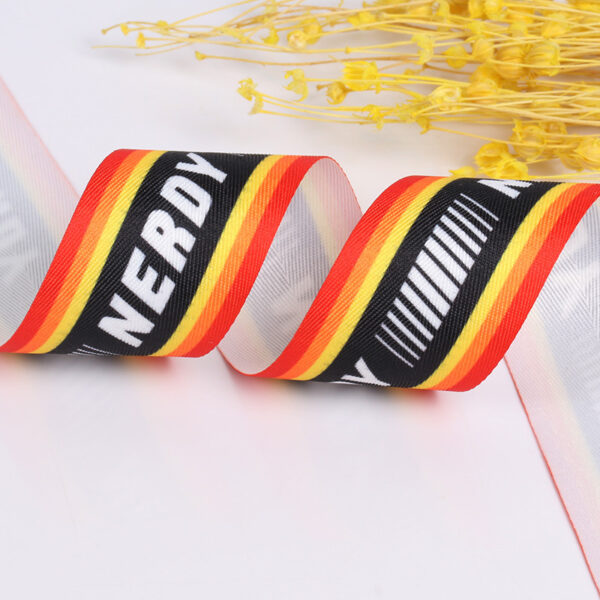 3.5cm Digital Printed Polyester Webbing – Heat Transfer Strap for Garment, Bag & Footwear Accessories