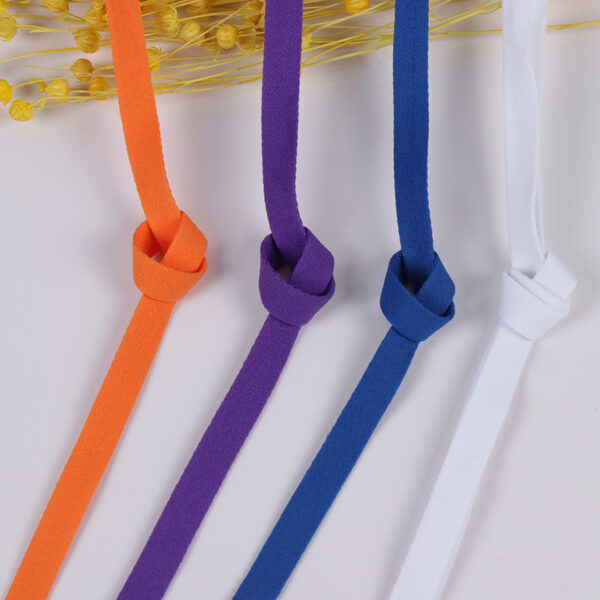 1.0cm Colorful Imitation Nylon Logo Webbing – Dense Weave Edge Tape for T-Shirts, Neckbands & Sweatbands