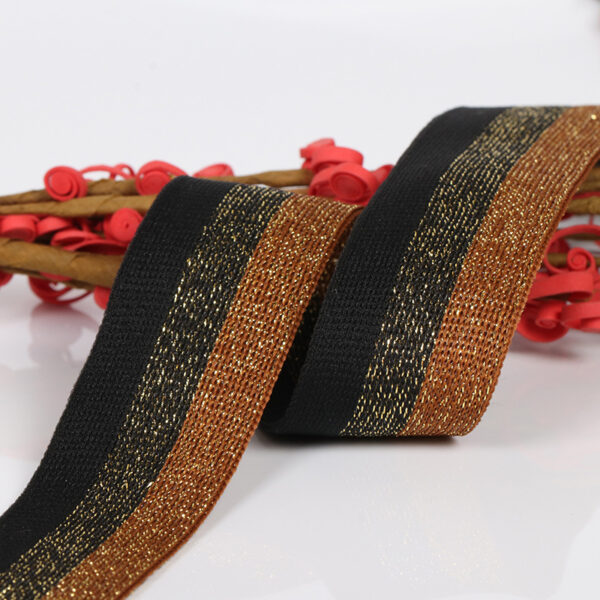 Multicolor Stretchable Warp-Knit Polyester Tape – 150D Fabric Splicing Trim for Garments