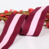 Multicolor Striped Knitted Polyester Tape – 150D Intercolor Webbing for Garment Side Panels and Decorative Trim