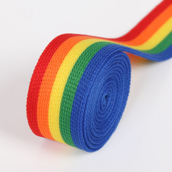 150D Polyester Intercolor Knitted Tape – Colorful Side Stripe & Neck Binding Trim for Garments
