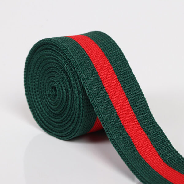 Intercolor 150D Polyester Warp Knitted Tape – Stretchable Color Stripe Binding & Side Trim Webbing
