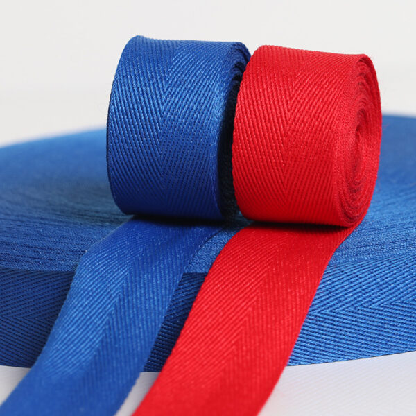 1–4cm Colorful Herringbone Polyester Webbing – Decorative Side Stripe Tape for Garments, Neck Binding & Shoe Accessories