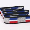 2cm Striped Intercolor Knitted Tape with Metallic Yarn – Gold & Silver Jacquard Polyester Side Stripe