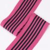 6.5cm Wide Striped Intercolor Chunky Knit Tape – Polyester Warp-Knitted Trim for Sportswear Side Panels