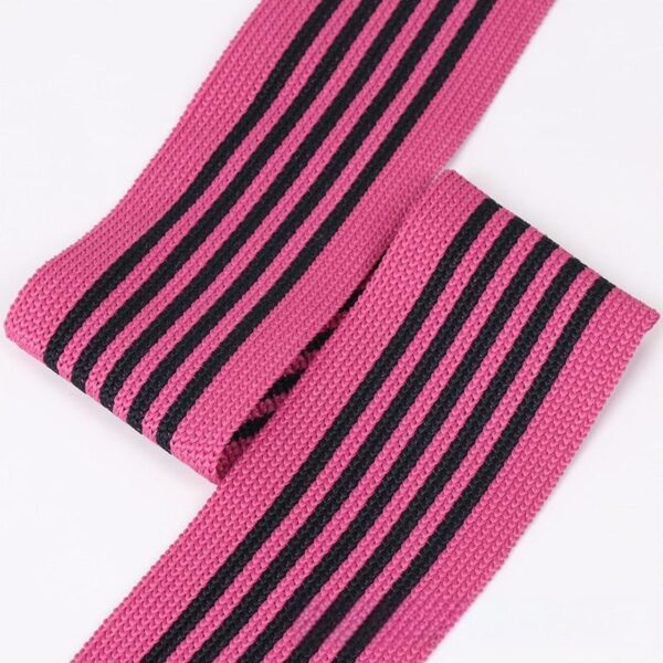 6.5cm Wide Striped Intercolor Chunky Knit Tape – Polyester Warp-Knitted Trim for Sportswear Side Panels