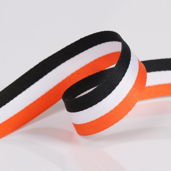 100D Three-Color Striped Polyester Webbing – High-Density Woven Tape for Pants Side Stripes, Garment Trims & DIY Clothing Crafts