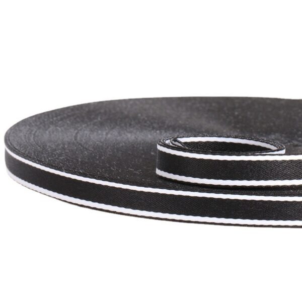 In-Stock 100D Dense Weave Mélange Stripe Polyester Tape – 3-Color Trim Webbing for Garment Necklines, Bags & DIY Projects