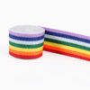1–6cm Rainbow Stripe Woven Webbing – Colorful Polyester Tape for Apparel Tags, DIY Crafts, Fashion Accessories & Packaging