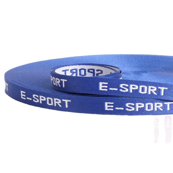 1cm E-SPORT Letter Jacquard Webbing – High-Density Polyester Trim Tape for Garment Decoration