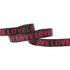 1.0cm NICE LOVE Lettered Polyester Jacquard Webbing – Flat Woven Trim for Clothing Decoration