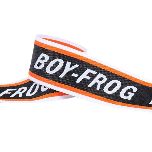 3cm Elastic Polyester Jacquard Logo Webbing – Custom Lettered Side Stripe Tape for Casual Pants