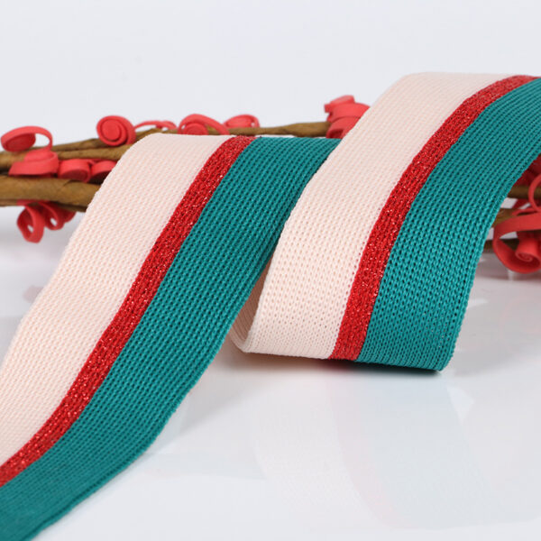 Multicolor Stretchable Warp-Knit Polyester Tape – 150D Fabric Splicing Trim for Garments