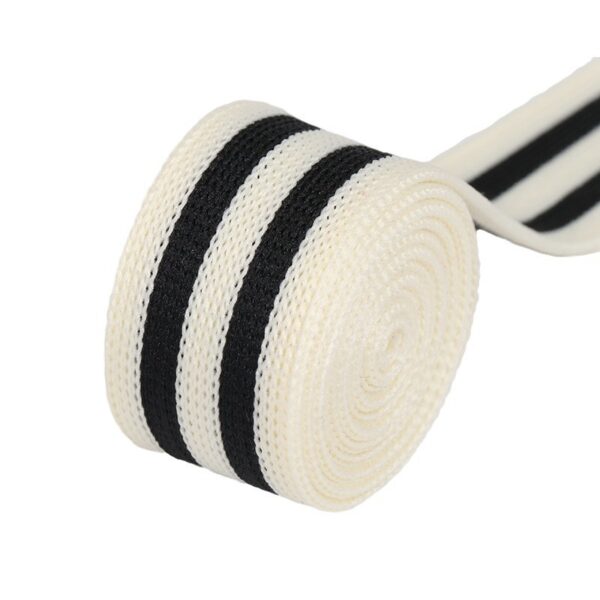 150D Polyester Intercolor Knitted Tape – Colorful Side Stripe & Neck Binding Trim for Garments