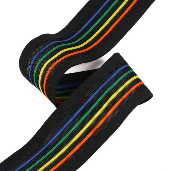 主图-06 7cm Intercolor Knitted Mesh Tape with Monofilament – Breathable Side Stripe for Sportswear & Casual Pants