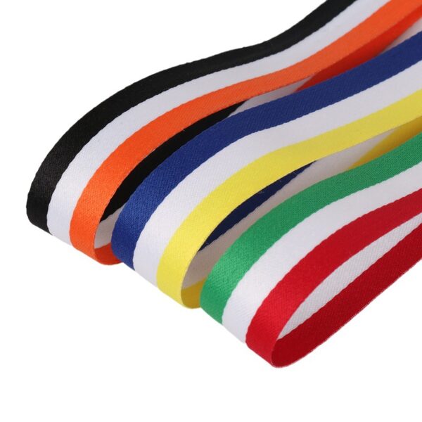 100D Three-Color Striped Polyester Webbing – High-Density Woven Tape for Pants Side Stripes, Garment Trims & DIY Clothing Crafts
