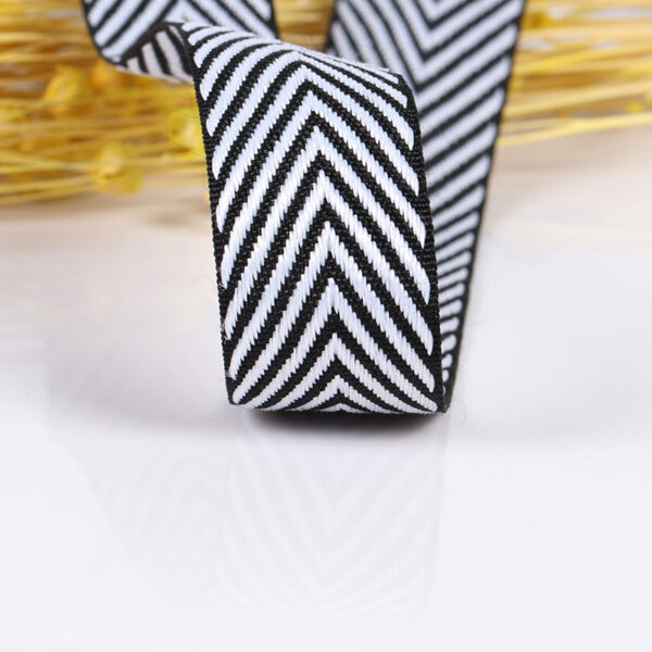 主图-07 New Computer Jacquard Polyester Herringbone Tape – Double-Sided Lettered Webbing for Garment & Shoe Accessories