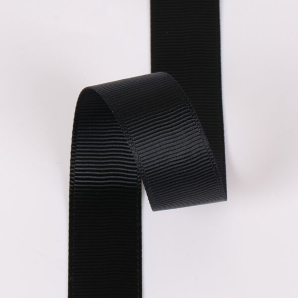 Custom Color Polyester Grosgrain Ribbon – Striped Ribbed Tape for Hair Bows, Garment Trim & DIY Accessories (Factory Stock Available)
