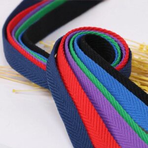 1.0cm Colored Elastic Imitation Nylon Herringbone Webbing – Garment Side Tape & Back Neck Binding