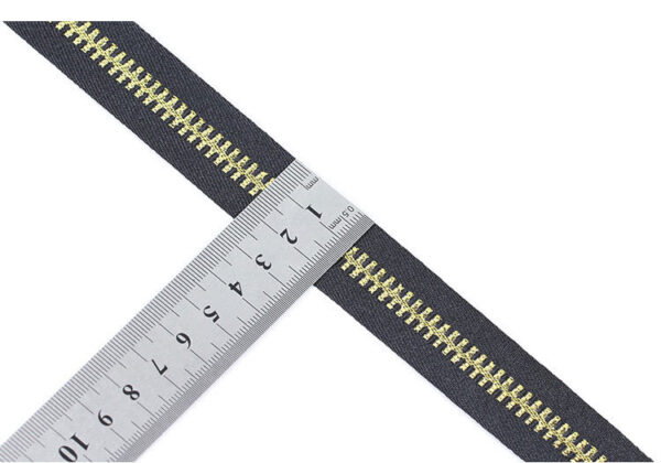 Gold & Silver Metallic Jacquard Webbing – 2.0-2.5cm Twill Polyester Decorative Ribbon for Apparel & Packaging Trim