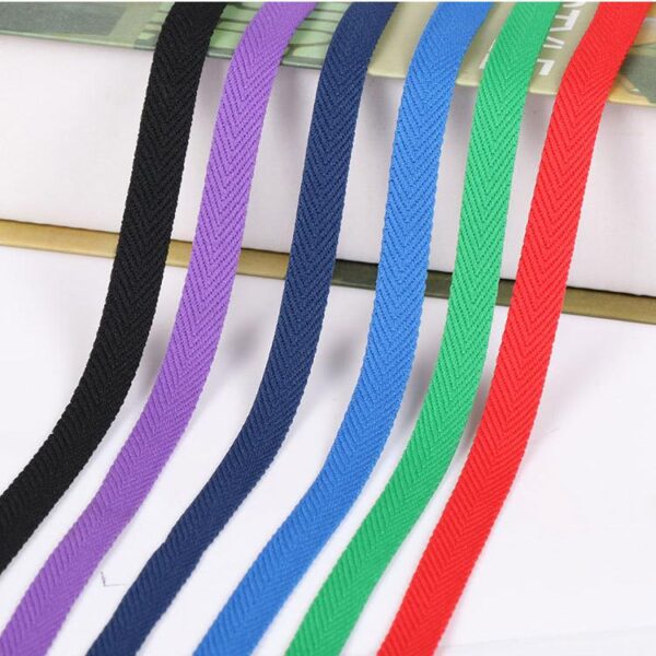 1.0cm Colored Elastic Imitation Nylon Herringbone Webbing – Garment Side Tape & Back Neck Binding