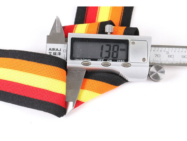 4cm Colorful Warp-Knitted Intercolor Stripe Polyester Tape – Horizontal Stretch Trim for Pants Side Panels