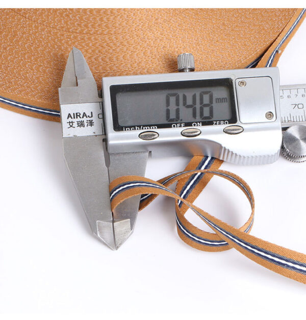 1.0cm Multicolor Stripe Polyester Webbing – 100D Dense Woven Decorative Trim for Garments, Side Tapes, and Straps