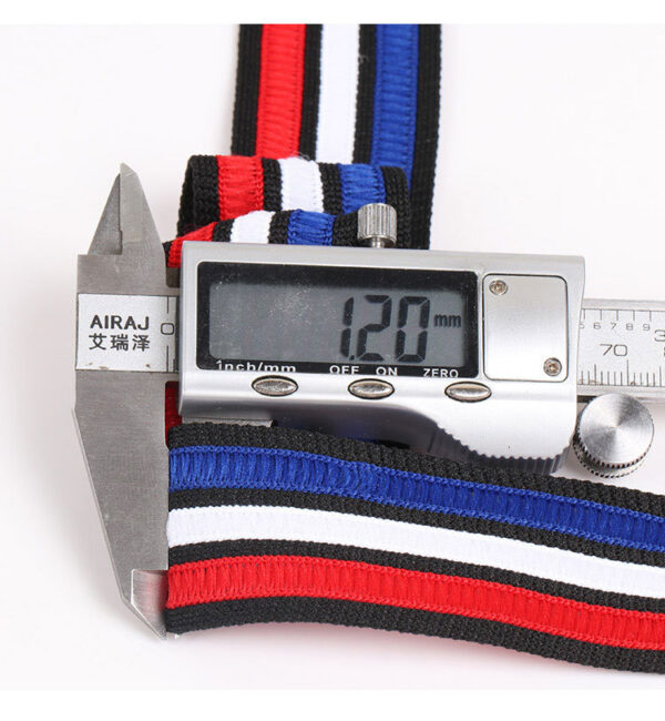 New Color-Mixed Striped Polyester Webbing – 3.2CM Decorative Side Tape for Pants, Garment Trims & Fashion Accessories