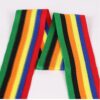 5–6cm Wide Tricolor Intercolor Stripe Knit Tape – Polyester Warp-Knitted Decorative Webbing for Casualwear