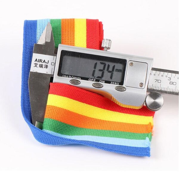 5cm Stretchable Tricolor Knitted Polyester Webbing – Side Stripe Trim for Pants & Sportswear