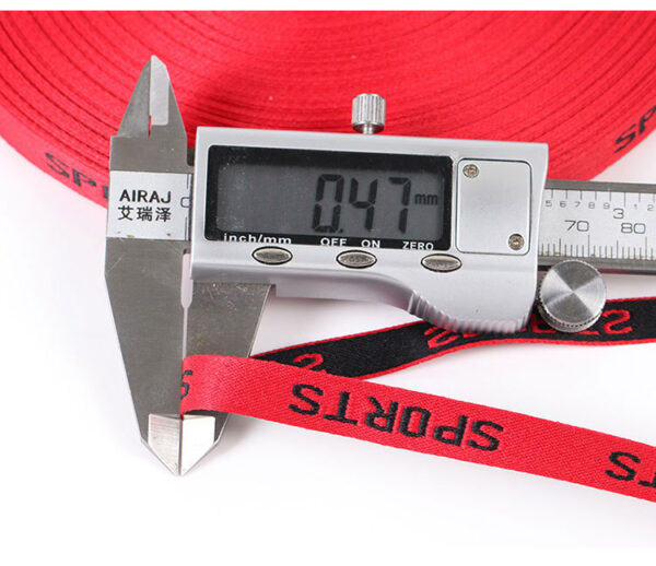 1cm Polyester Jacquard Letter Webbing – “SPORTS” Dense Woven Tape for Garment Necklines & Edge Binding