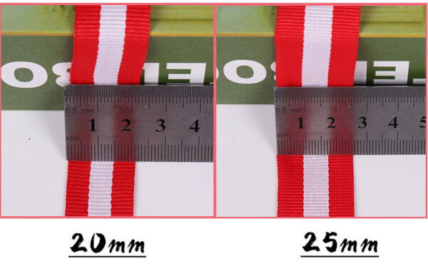 详情-07 Red-White-Blue Tricolor Polyester Webbing – 1.0–3.0cm Flat Weave Tape for Bag, Shoe & Garment Trim (300D)