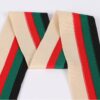 5–6cm Wide Tricolor Intercolor Stripe Knit Tape – Polyester Warp-Knitted Decorative Webbing for Casualwear