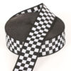 详情-09 In-Stock Black & White Checkered Jacquard Webbing – Polyester Decorative Tape for Pants Side Stripes, Apparel Trim & Bag Accessories