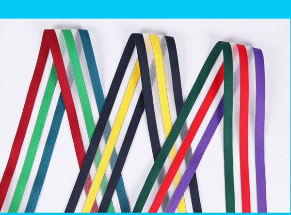 4.5cm Intercolor Polyester Herringbone Mesh Webbing – Semi-Transparent Fish Silk Tape for Garment & Bag Trim