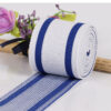 Black and White Striped Ribbed Jacquard Knit Tape – 4cm to 6cm Sport Style Side Trim for Casualwear