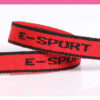 1cm E-SPORT Letter Jacquard Webbing – Stretch Polyester Flat Tape for Neckline Binding & Sportswear Trim