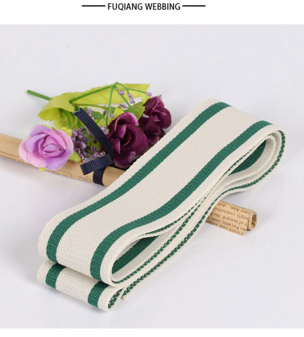 Black and White Striped Ribbed Jacquard Knit Tape – 4cm to 6cm Sport Style Side Trim for Casualwear