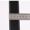 1CM Black Polyester Webbing with White Jump Stitch – Flat Woven Trim for DIY Accessories, Hair Bows & Decorative Crafting