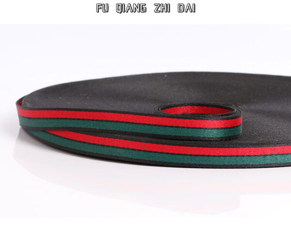 Factory Direct 1.0cm Striped Polyester Webbing – 100D Dense Weave Mélange Tape for Bags & Apparel Trim (In Stock)