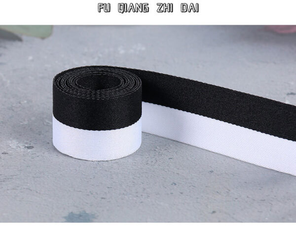 2.5cm Herringbone Webbing Tape – Two-Tone Polyester Fish Thread Trim for Bags, Shoes & DIY Sewing