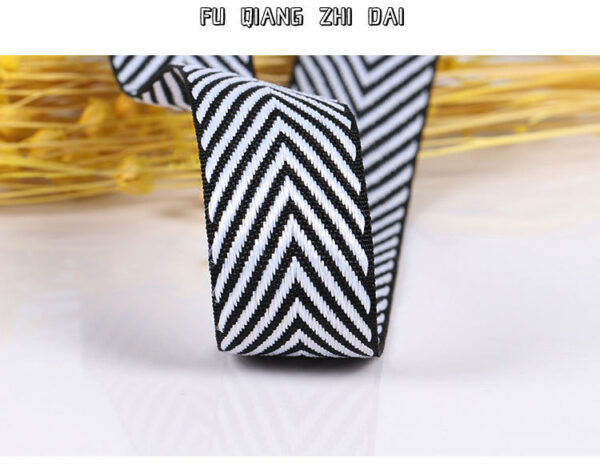 详情-13 New Computer Jacquard Polyester Herringbone Tape – Double-Sided Lettered Webbing for Garment & Shoe Accessories