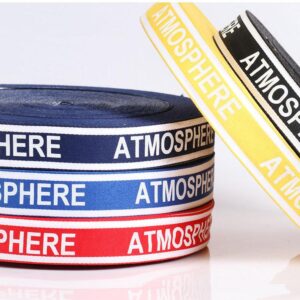 2.5cm Printed Polyester Webbing – ATMOSPHERE Letter Strap for Garment Accessories